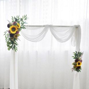 2Pcs Flower Swag Sunflowers Rustic Decor Flower Garland for