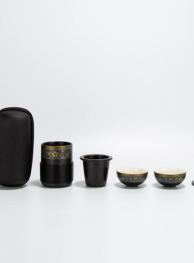 Chinese Portable Tea Pot and Cup Travel Tea Set Ceramic 1 Po