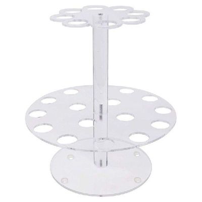 Double Layer 24 Holes Ice Cream Display Stand Acrylic Cones