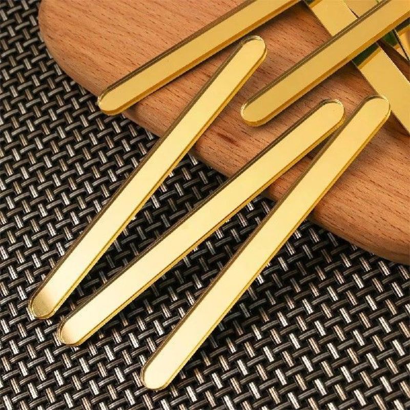 50pcs Useful Acrylic Ice Cream Sticks Popsicle Stick Kids