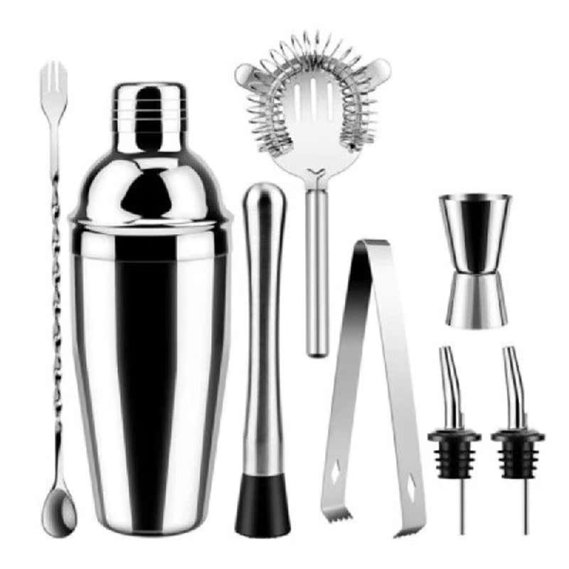 896A 8 Pcs Cocktail Shaker Set Stainless Steel Cocktail