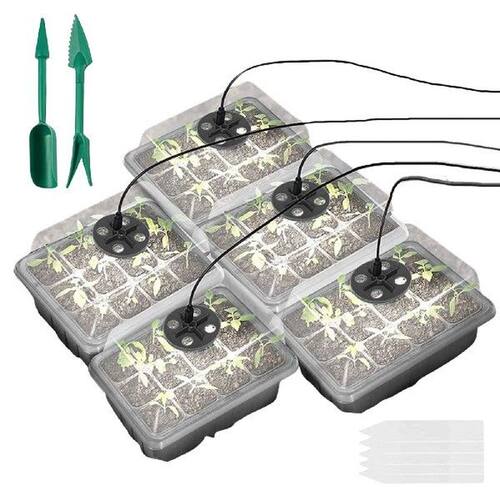 5 Pack Seed Trays Seeding Starter Kits With Humidity Domes - 封面