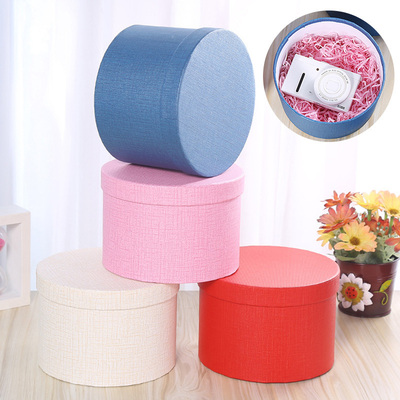 Korean Florist Flowers Gift Box Packaging Box Round Packing