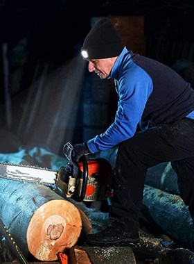 Women Men LED Knited Hat Flashlight Headlamp Outdoor Sport C