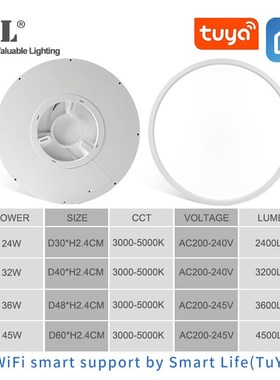Modern LED Smart Ceiling Light Home Lighing WiFi Tuya App AI