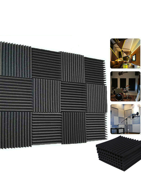 12pcs Acoustic Wall Panels Sound Proofing Foam Pads Studio