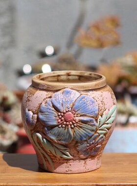 Ceramic Flowerpot Vase Bonsai-Pots Succulent-Plant-Pot Hand-