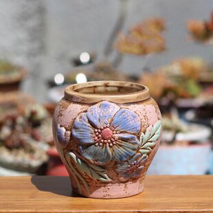 Ceramic Flowerpot Vase Bonsai-Pots Succulent-Plant-Pot Hand-
