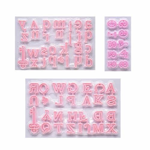3 sets Plastic capital/letter/number fondant cutter cake/coo