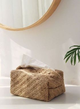 Ins Cotton Linen Pumping Box Fabric Simple Weaving Homestay