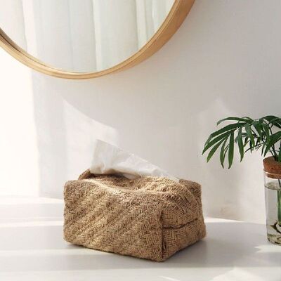 Ins Cotton Linen Pumping Box Fabric Simple Weaving Homestay