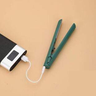 1pc Portable Cordless Hair Straightener Curler Mini