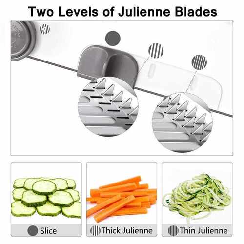 18 Types Adjustable Mandoline Slicer Stainless Steel Vegetab