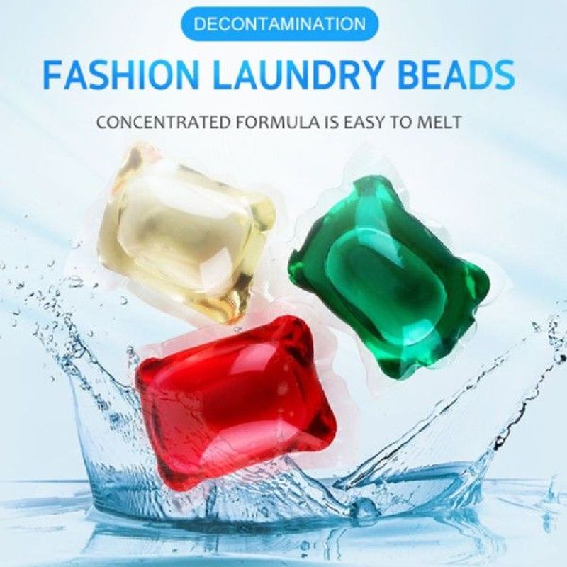 50pcs Laundry Ball Beads Portable Laundry Gel Stains Film