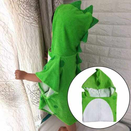 Children Bath Towel Robe Kids Hooded Beach Swimming Poncho D