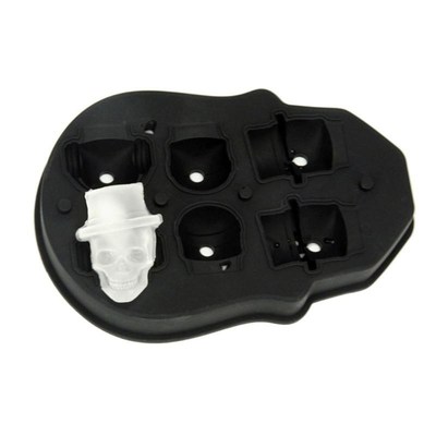 Skull Ice Maker Mold Bones Ball Tray Cake Candy Tools Kitche