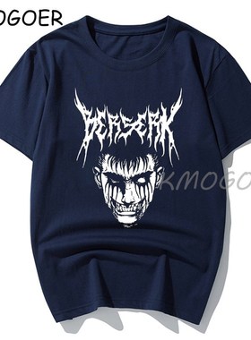 2019 Men's Dark Berserk Anime Shirt Male Short Sleeved M