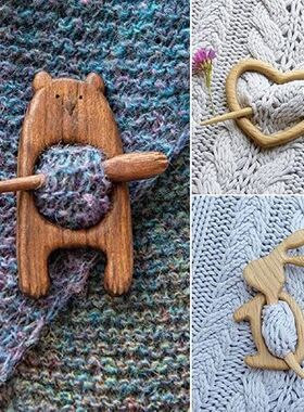 Fashion Cartoon Wooden Brooch Cute Animal Pattern Brooch