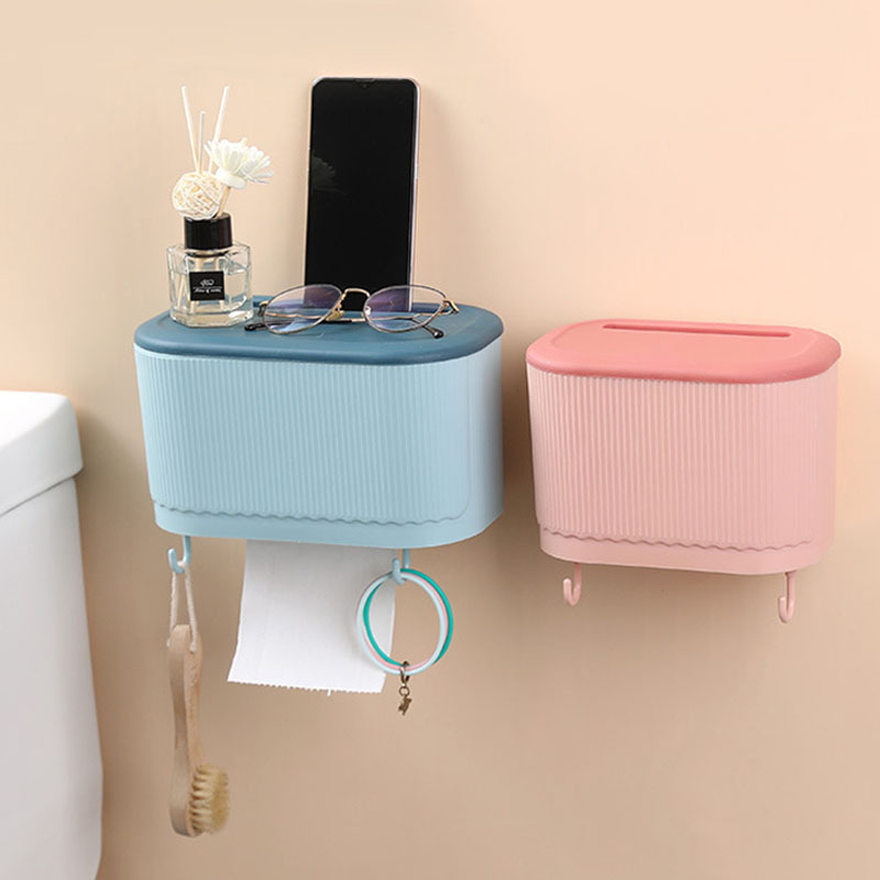 Household Tissue Box Toilet Tissue Holder  Multifunction