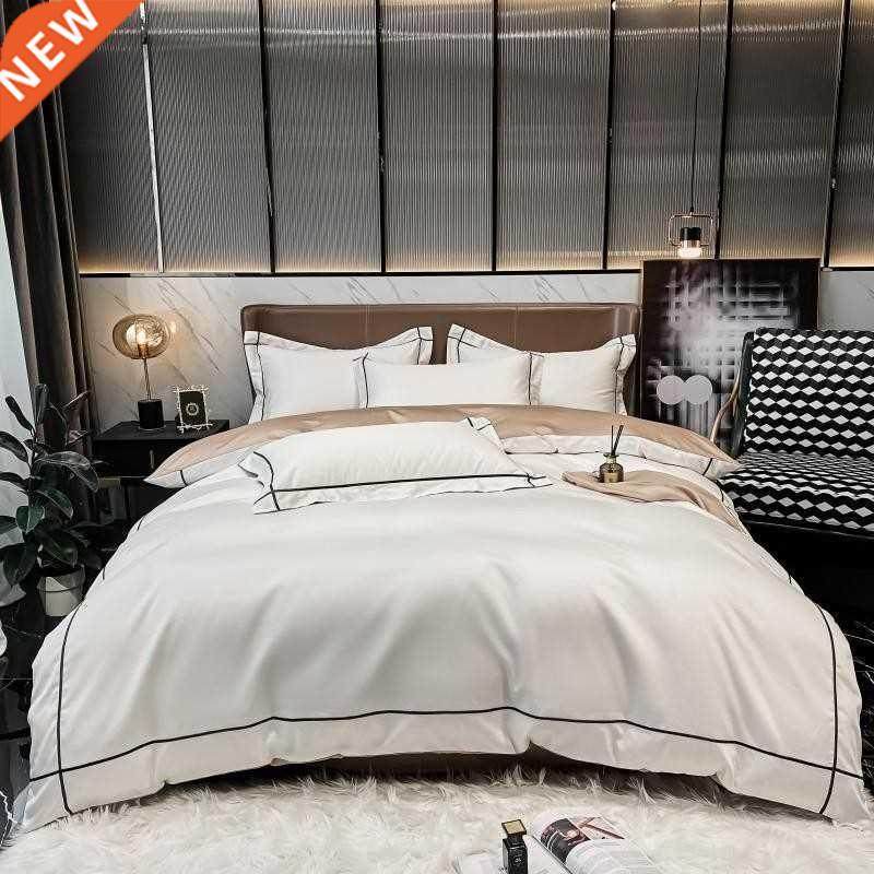 white gray egyptian cotton hotel duvet cover set 600tc long