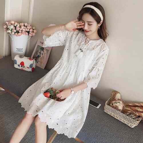 9189 2018 new spring maternity lace dress suit (send sling)