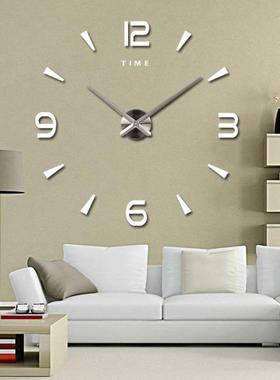 Lge Wall Clock Qutz 3D DIY Big Watch Decorative Kitchen