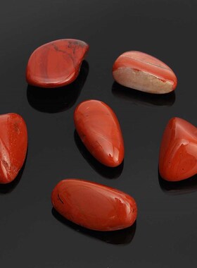 6Pcs 20mm-30mm Red Jasper Tumble Stones Polished Stone Heali