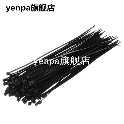 New 100pcs/lot Black Self Locking Nylon Fasten Zip Cable Tie