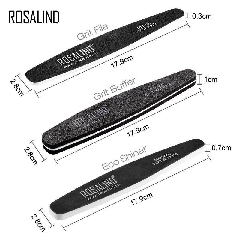 ROSALIND Nail Sponge Buffering Nail Files For Manicure Nail