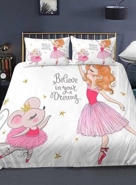 Cartoon Bedding Set for Baby Kids Children Crib Danceing Gir