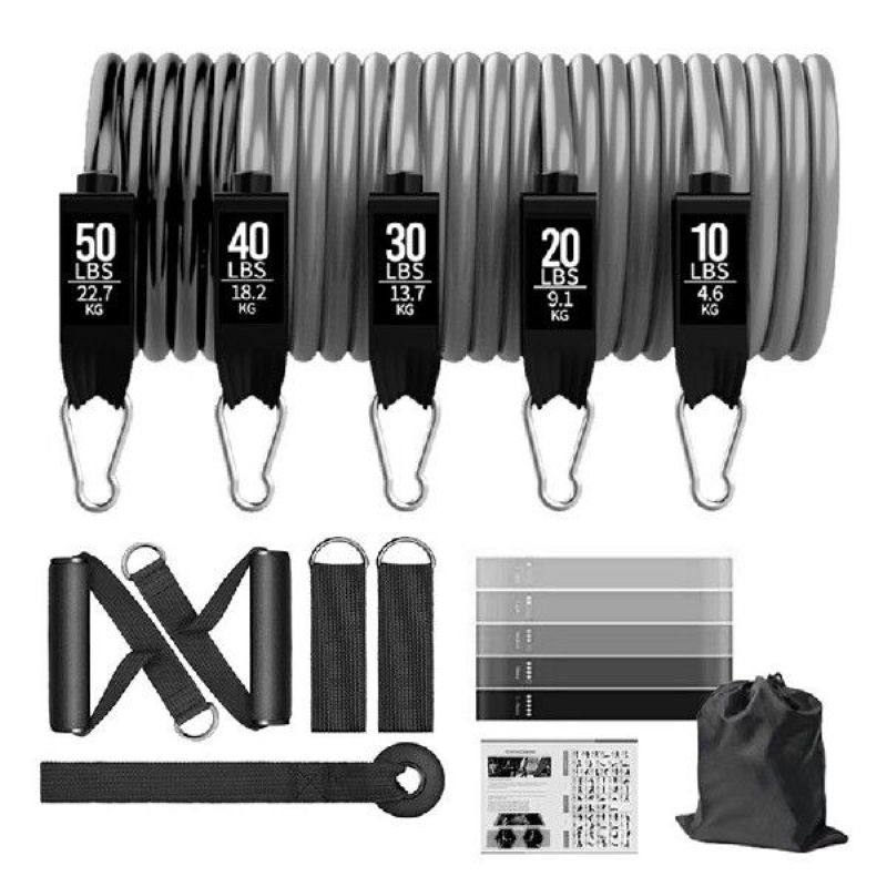 18pcs resistance bands set fitness workout pull rope sports