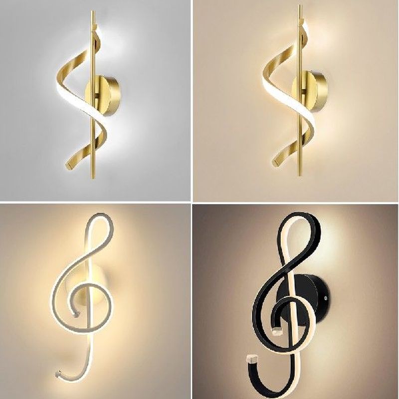 Modern Spiral Wall Lamps Living Bedroom Bedside Indoor Aisle