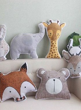 Baby Elephant Fox Deer Bear Giraffe Rabbit Soft Stuffed