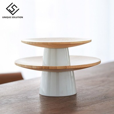 Wood tray for cake fruit dessert stand table decoration tea