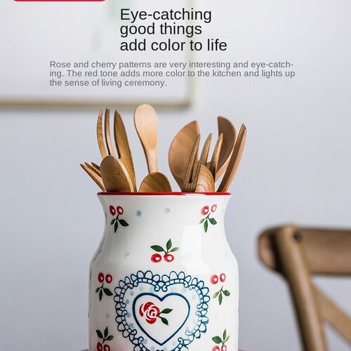 Japanese Cherry Chopsticks Holder Ceramic Chopsticks Cage