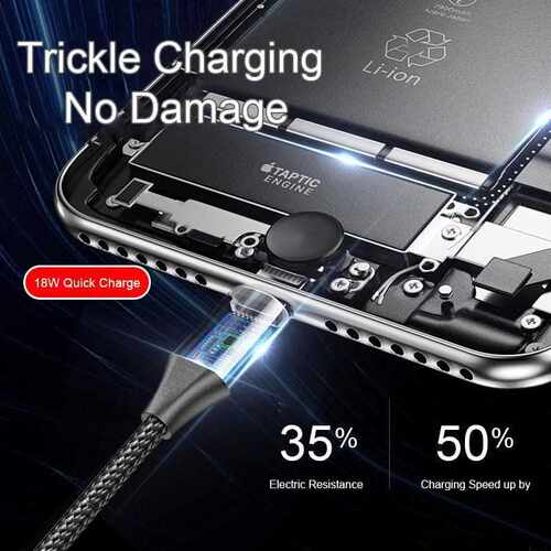 18W Braided PD Fast Charging USB Type C Type C To for Light