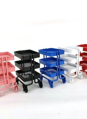Iron 3 Tier Mini Simulation Trolley Storage Rack DIY Doll