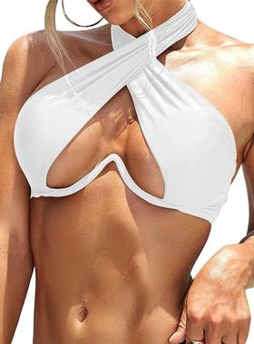 Ladies Summer Solid Color Sexy Swimsuit Adult Female Multifu