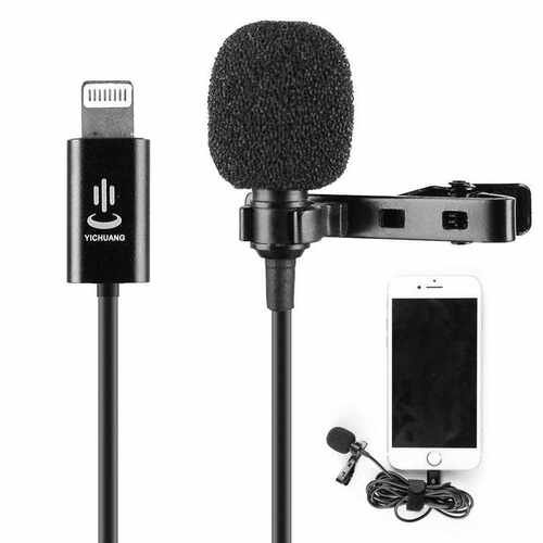 YC-LM10 II Mini Portable Microphone Condenser Clip-on Lapel