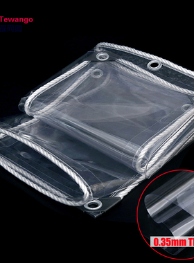 Tewango HighTransparent Balcony Rainproof Tarpaulin Curtain