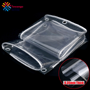 Tewango HighTransparent Balcony Rainproof Tarpaulin Curtain