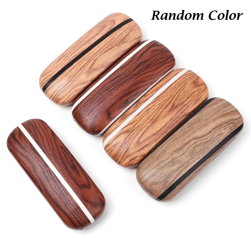 Glasses Case Women Men Sunglasses Cover Wood Grain Hard Eye