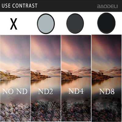 BAODELI Filtro Nd 2 4 8 Filter 49 52 55 58 62 67 72 77 82 Mm