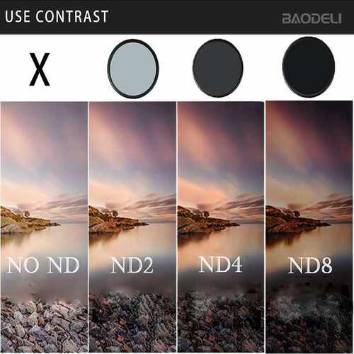 BAODELI Filtro Nd 2 4 8 Filter 49 52 55 58 62 67 72 77 82 Mm