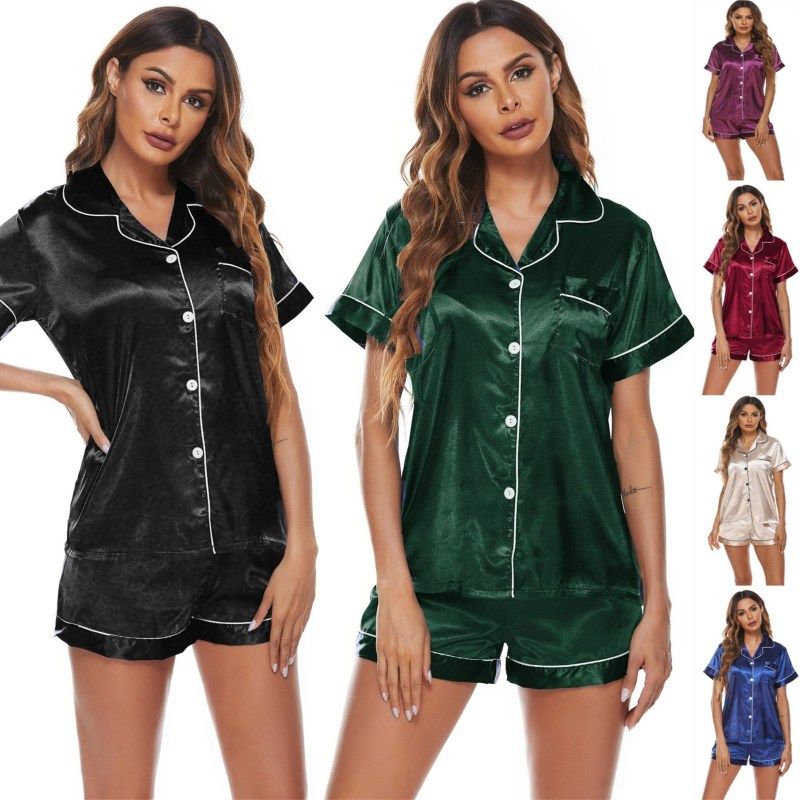 Leisure wear pajamas women suits short sleeve shorts in the图片