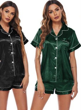 Leisure wear pajamas women suits short sleeve shorts in the