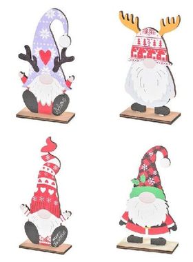 K1MF Dekorasi Meja Natal Bahan Kayu Tengah 4 Gaya Pilih