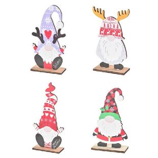 K1MF Dekorasi Meja Natal Bahan Kayu Tengah 4 Gaya Pilih