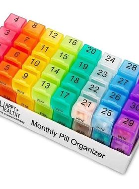 Pill Storage Box Mini Letter Number Print Capacity Weekly