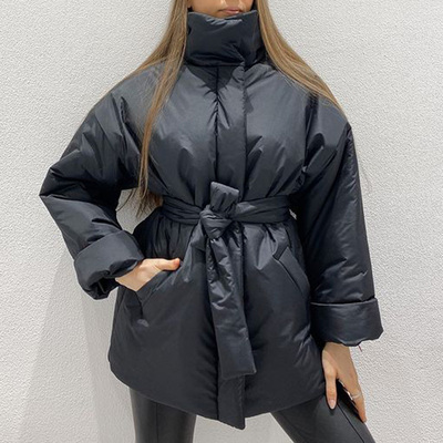 Fandy Lokar Simple Collected Waisted Parkas Women Fashion Co